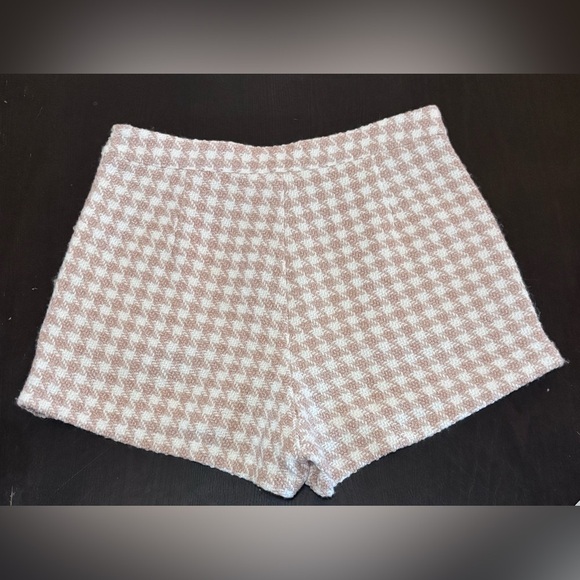 NWOT Lida Kate Houndstooth Wool-blend Shorts Large - Picture 4 of 8